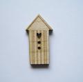 Bouton Bois Cabine de Plage BLG001