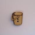 Bouton bois Seau de Plage BLG002