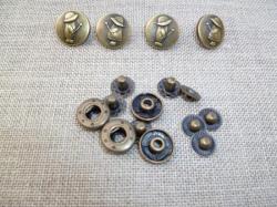 Lot de 4 Boutons Pression Sun Bonnet