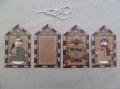 Lot de 4 Etiquettes Messages Country Noël