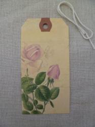 Etiquette Message d'Antan Fleur Rose