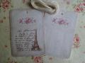 Lot de 2 Etiquettes Messages Tour Eiffel