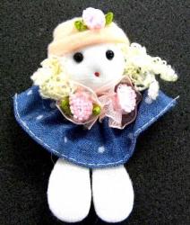 Applique Poupée Tête Blonde en Tissus