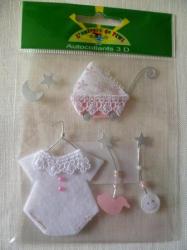 Autocollants 3 D Vêtements Naissance Fille PW International