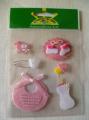 Autocollants 3D Bavoir Fille PW International