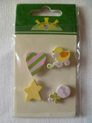 Lot de 4 Jouets Bébé Fille en Bois PW International