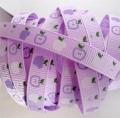 Ruban Gros Grains Mauve Pommes