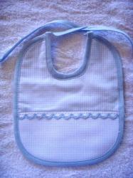 Bavoir Naissance Bleu Vichy