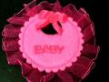 Applique Bavoir Rose Organza de bébé