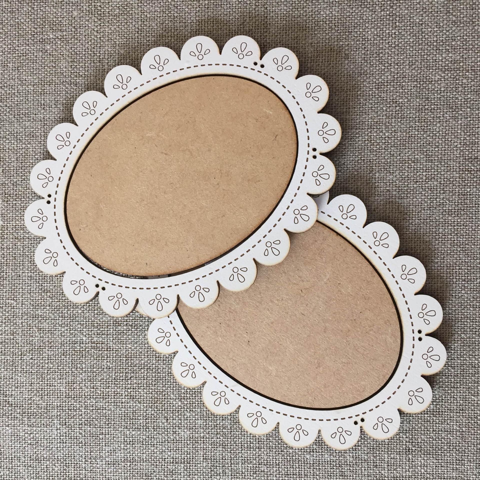 Cadre dentelle oval gm