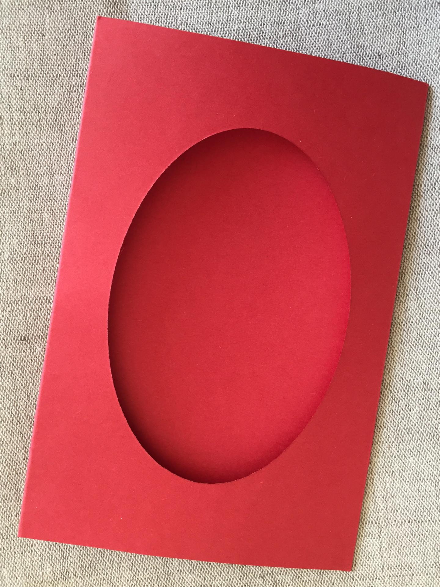 Carte ovale rouge