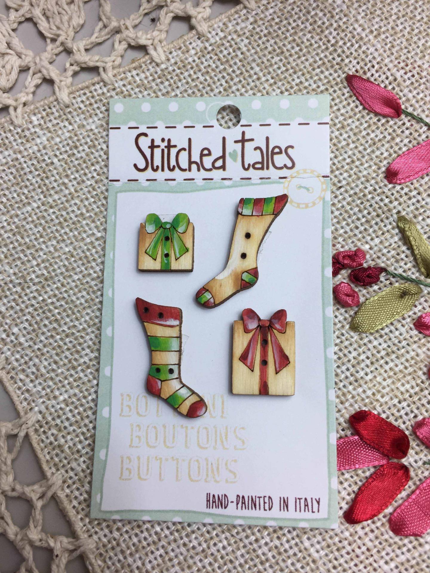 Chaussettes et cadeaux verts b525