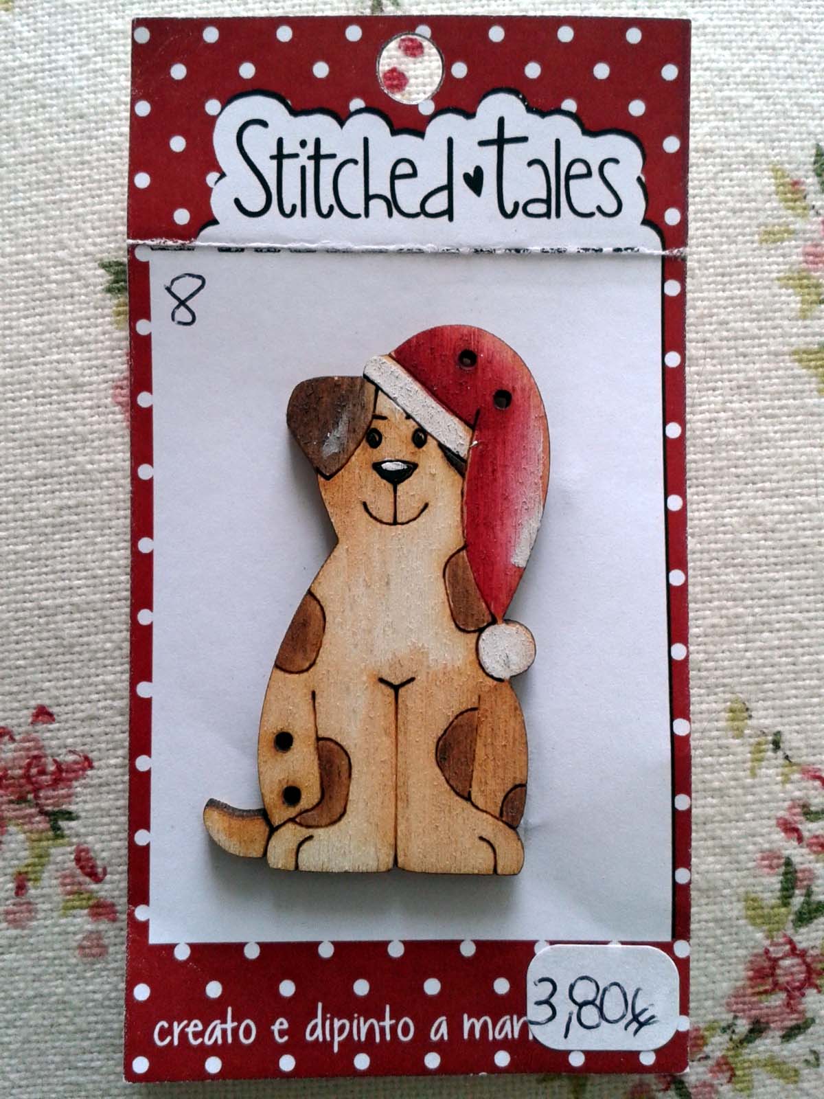 Chien bonnnet rouge de noel b448