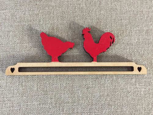 Cintre poules rouges