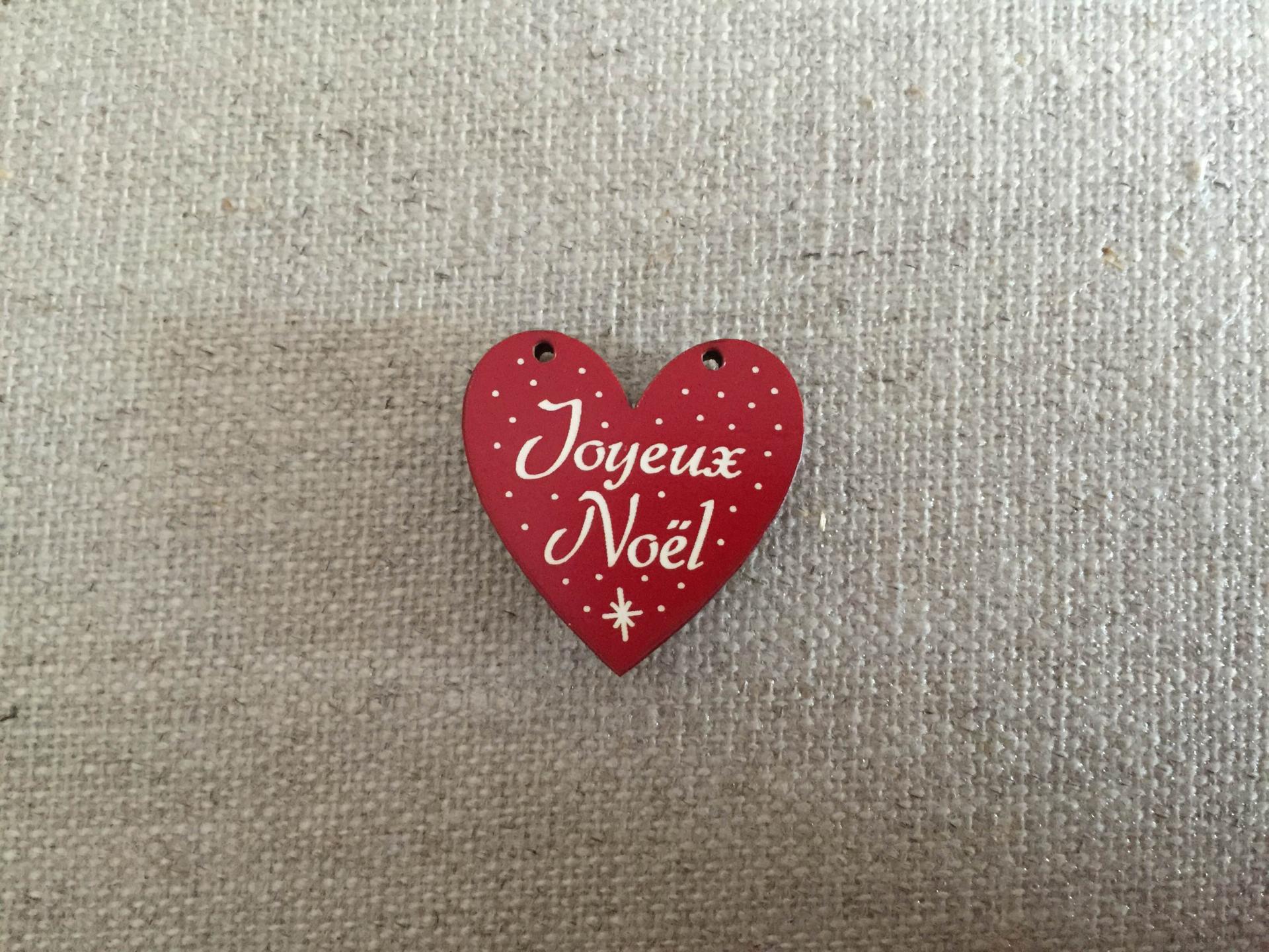 Coeur joyeux noel rouge
