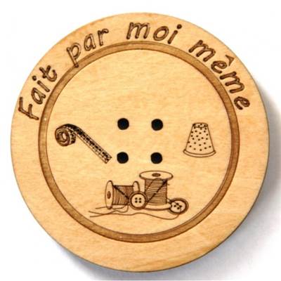 Elfes gb004 bouton bois 4cm