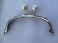 Fermoir Porte Monnaie avec Perles Ivoire 12,5cm