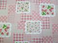 Coupon de Lin Vichy Rose et Fraise 50x55cm