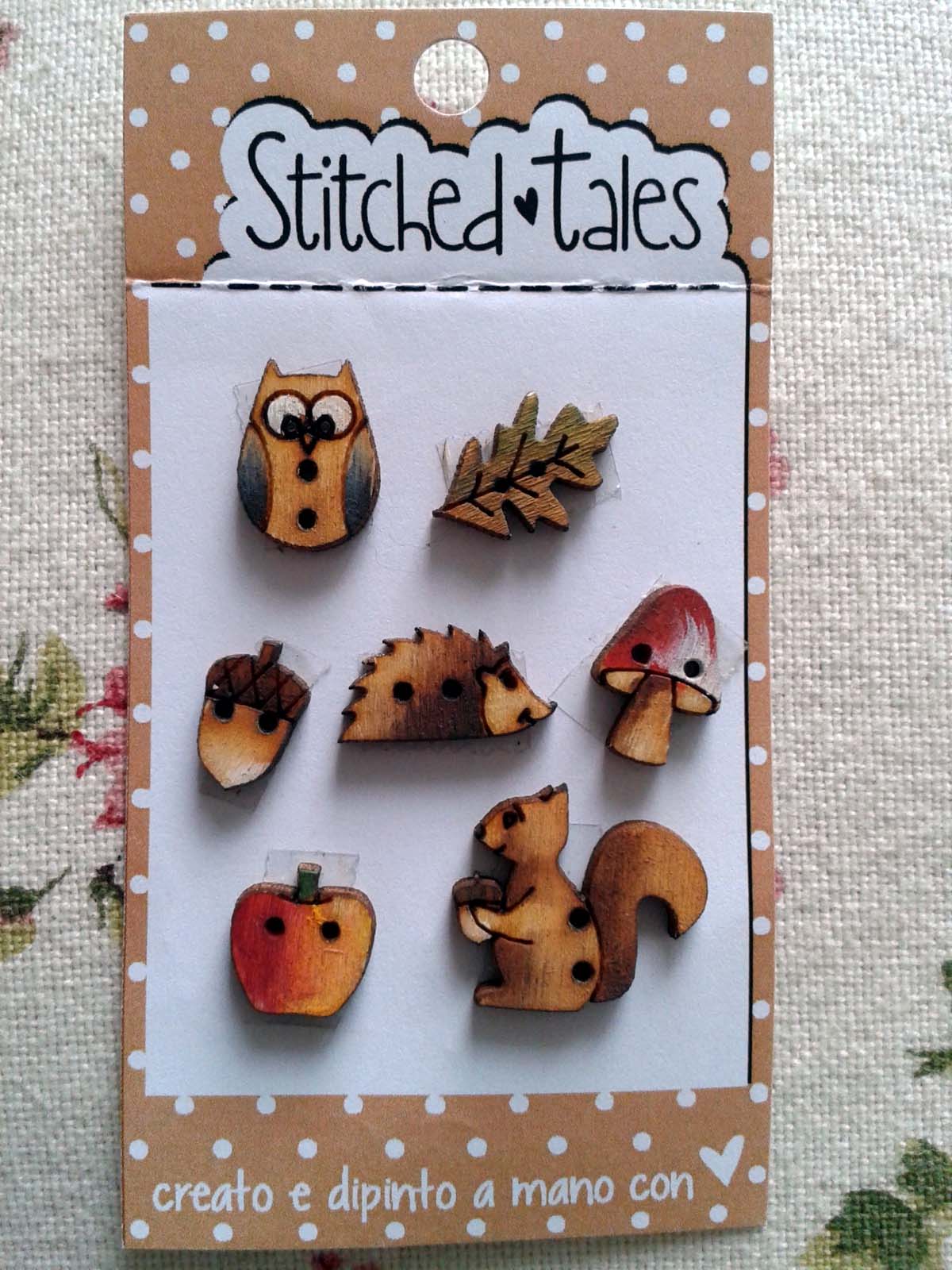 Lot de 7 boutons automne b435 19