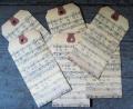 Lot de 6 Etiquettes Messages Musique