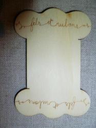 Cartonnette Gravée "Fils et rubans CL103