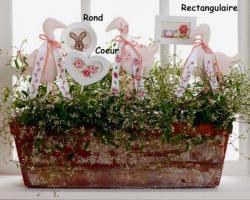 Pique Fleur Blanc Rectangulaire Rico Design