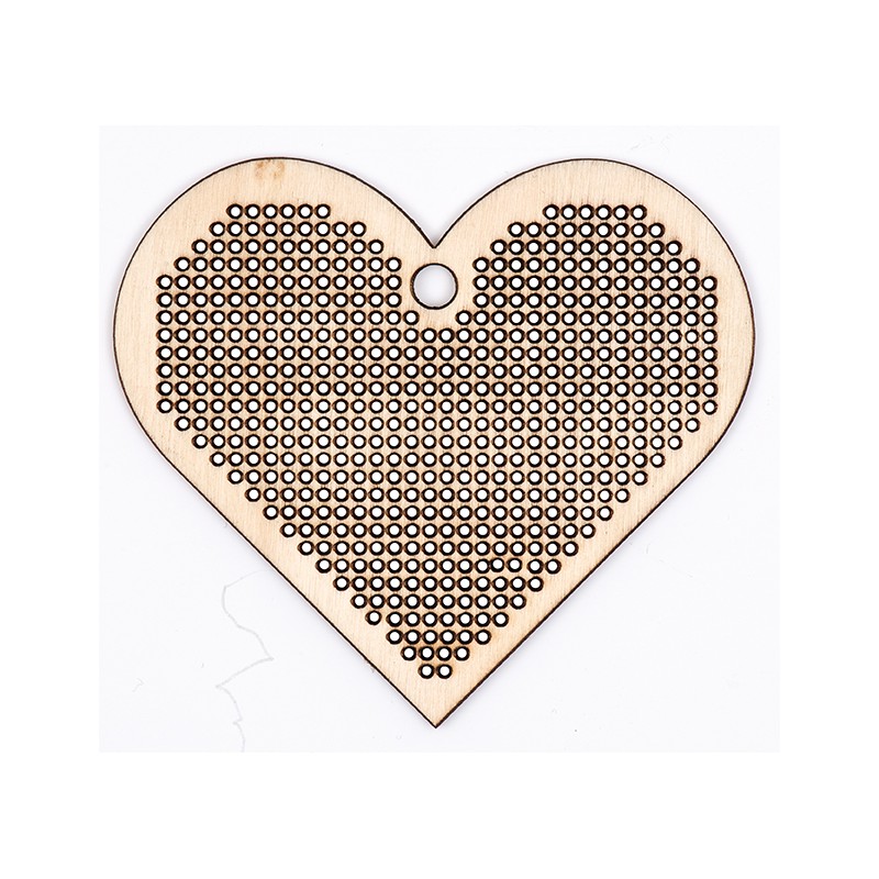 Support coeur a broder en bois rico design