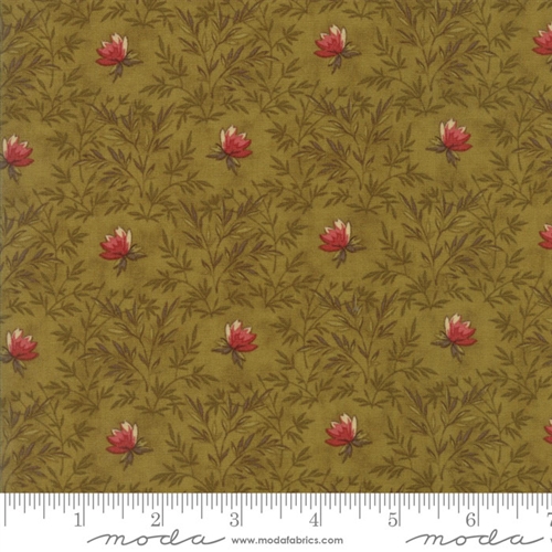 Tissu patch leaves green 2783 15