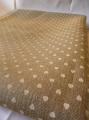 Coupon de Tissu de Lin Imprimé Coeur 50x79