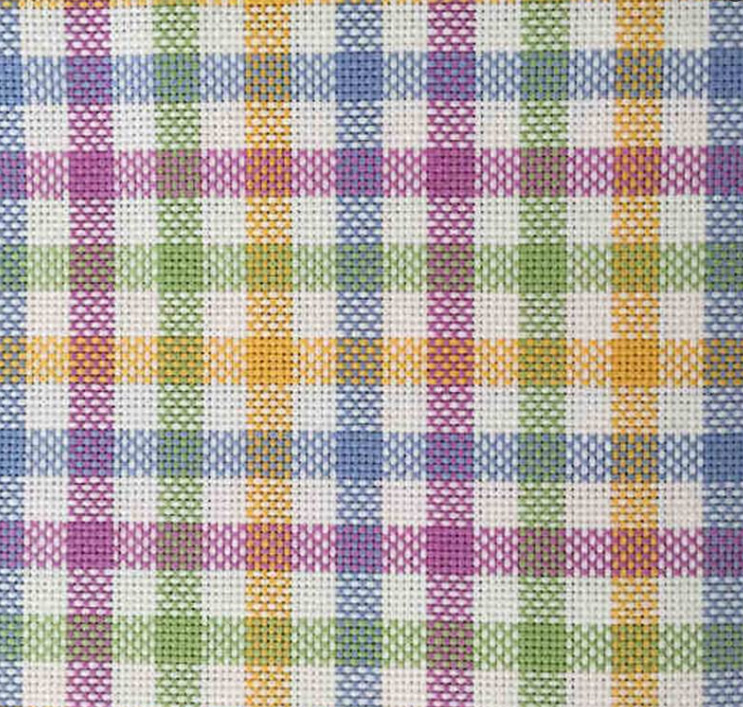 Toile graziano pour broderie suisse multicolore