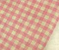 Coupon de Lin Vichy Rose 50x55cm
