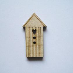 Bouton Bois Cabine de Plage BLG001