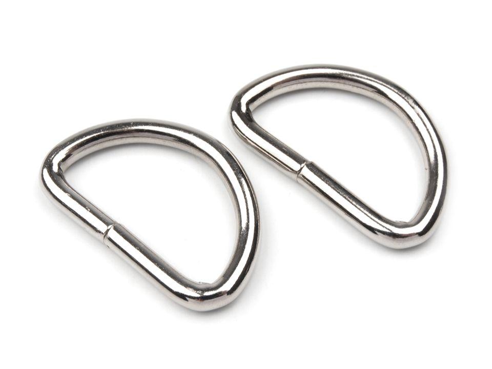 2 anneaux demi lune nikel d32cm non soude