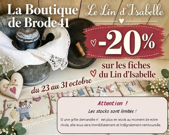 20 sur les fiches le lin d isabelle du 23 au 31 octobre