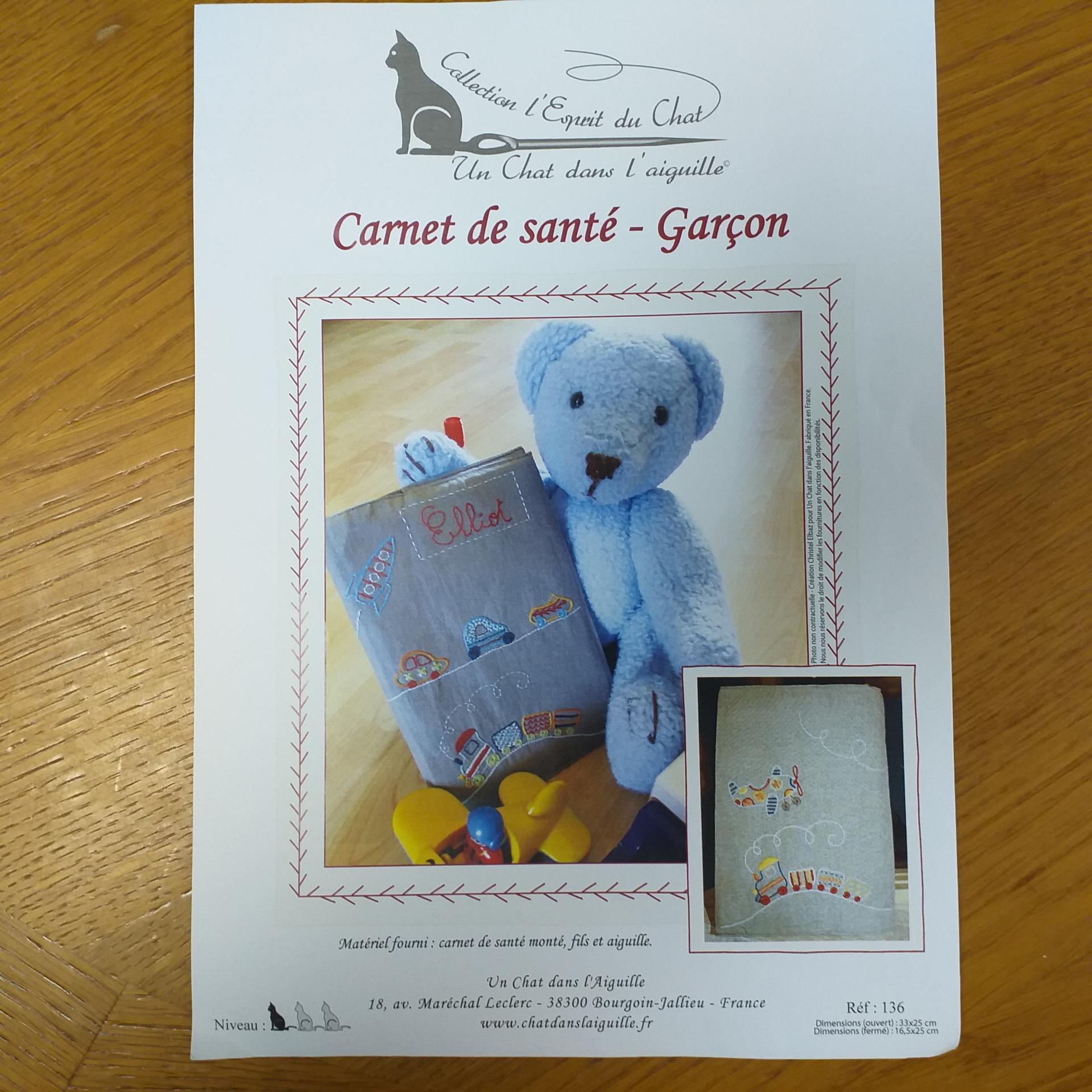 Carnet De Sante Garcon Un Chat Dans L Aiguille