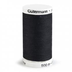 Fil à Coudre 100% Polyester 500m Coloris Noir 000 Gutermann