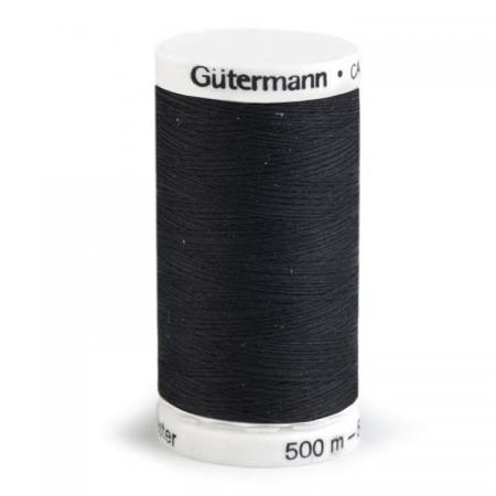 Fil à Coudre 100% Polyester 500m Coloris Noir 000 Guttermann