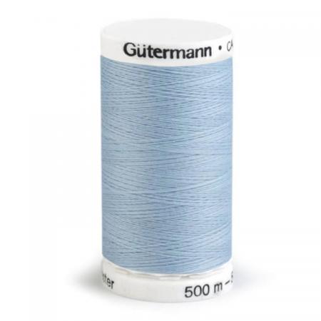 Fil à Coudre 100% Polyester 500m Coloris Bleu Arctique 075 Guttermann