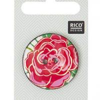 Bouton coco Rose Rouge  Rico Design 500060.514