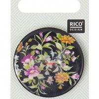 Bouton coco Floral Noir Rico Design 500060.517