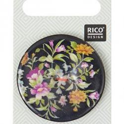 Bouton coco Floral Noir Rico Design 500060.517