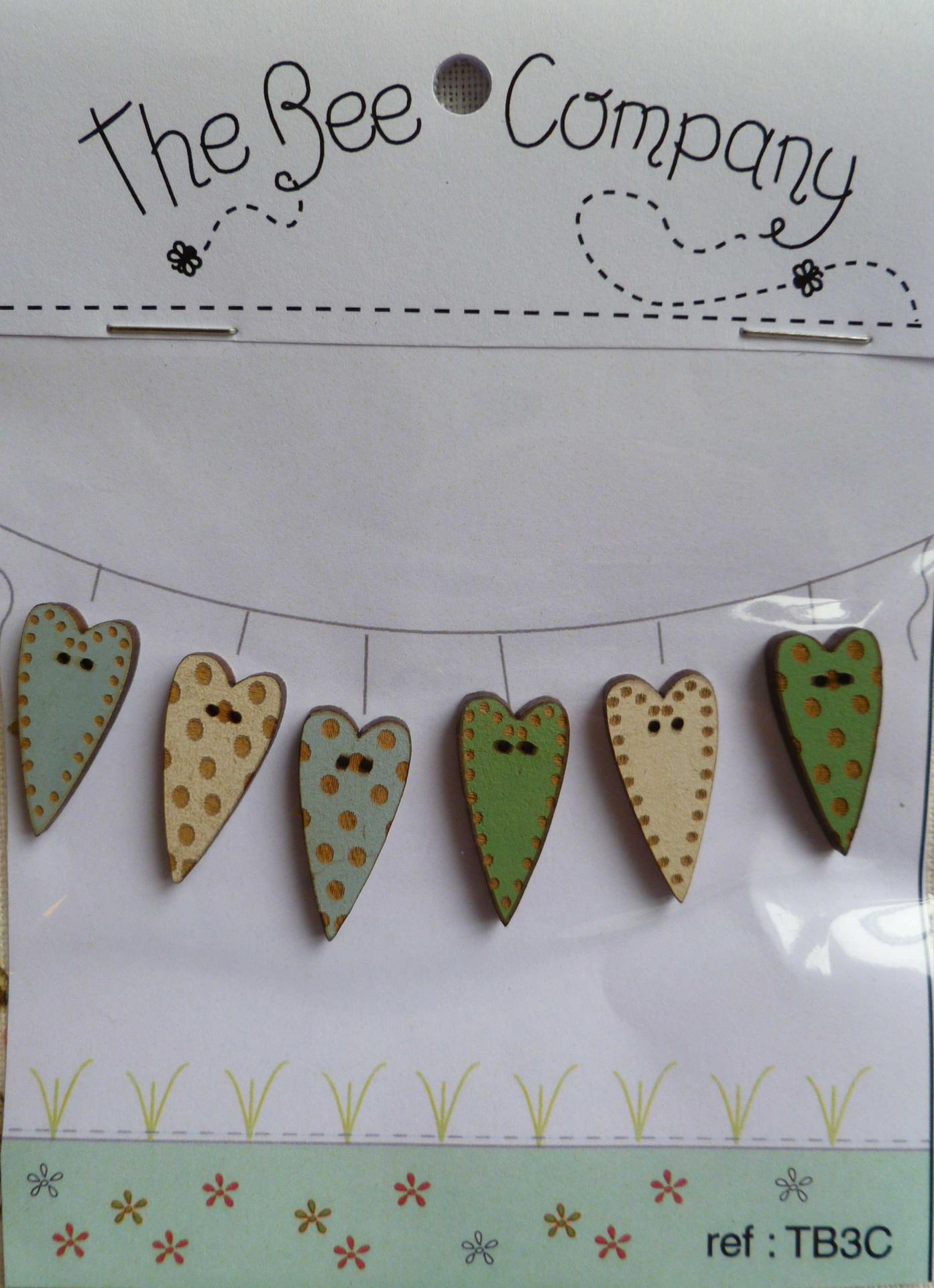 6 coeurs assorties tb3c