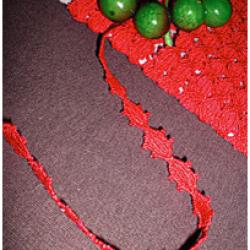 Dentelle Picots Rouge 10mm
