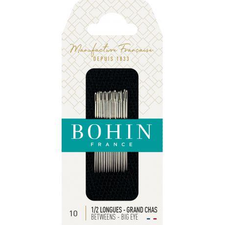 Aiguille quilting demi longue n 10 grand chas bohin