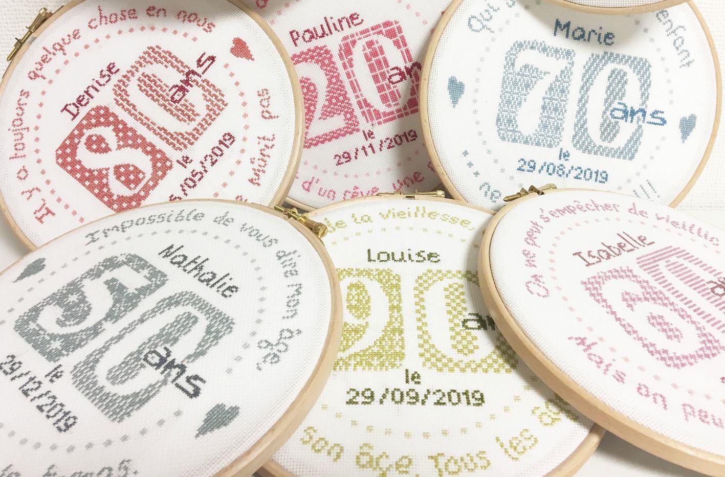 Anniversaire 18 a 90 ans f013 a f018 lilipoints