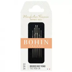 Assortiment d'aiguilles à tapisserie sans pointes N°22/24/26 - A42F Bohin 008801