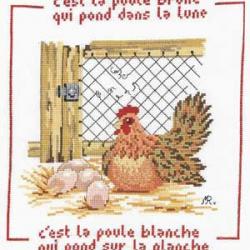 La poule brune N° 600 Au Fil de Martine