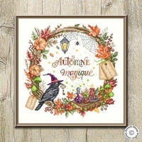 Automne magique fiche ou kit de point de croix annick abrial 3