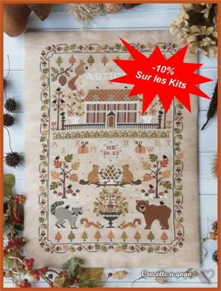 Autumn sampler fiche ou kit de point de croix crocette a gogo 8