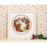 Autumn wreath couronne d automne kit de point de croix panna pps 1615 1